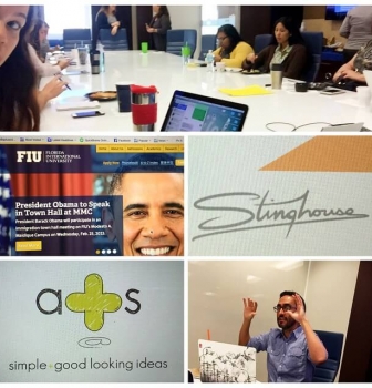 @aplussideas + @thinkstinghouse @fiu = busy day, making things happen while #presidentobama visits.